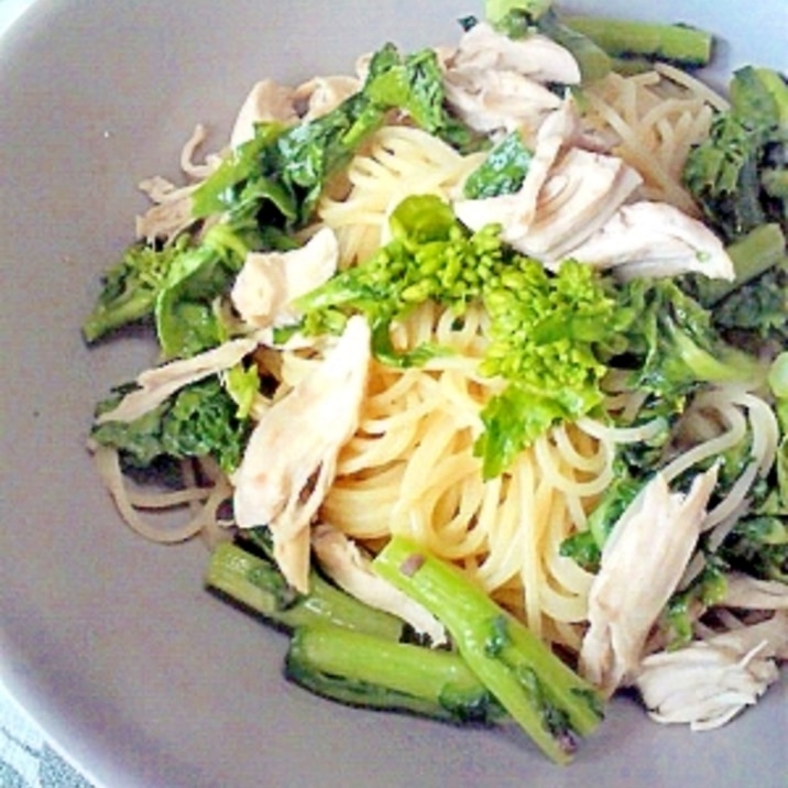 菜の花とささみのアンチョビパスタ レシピ 作り方 By こうめまま 楽天レシピ